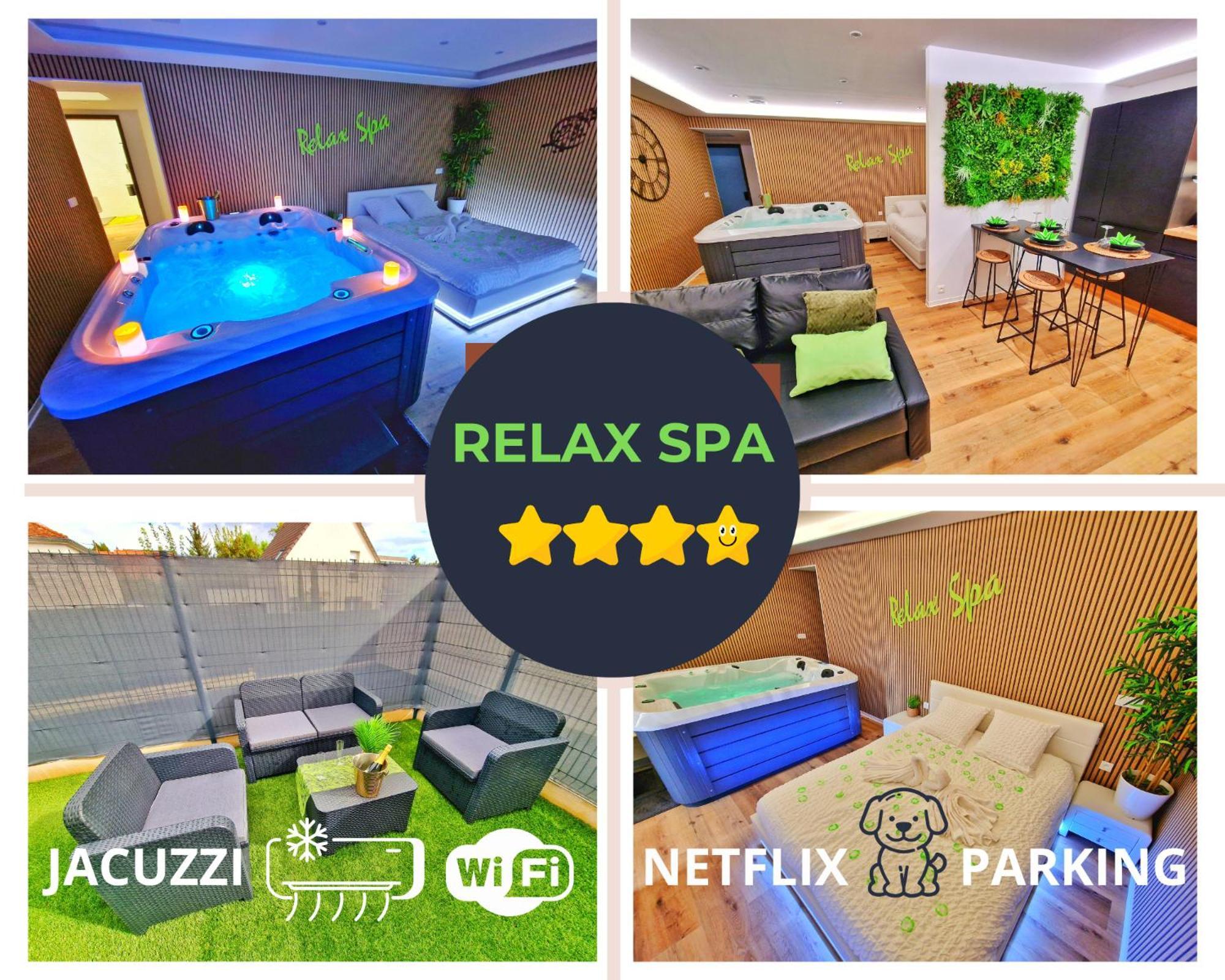 Relax Spa-4 Pers-Jacuzzi-Parking-Jardin-Clim-Colmar Muntzenheim Exterior photo